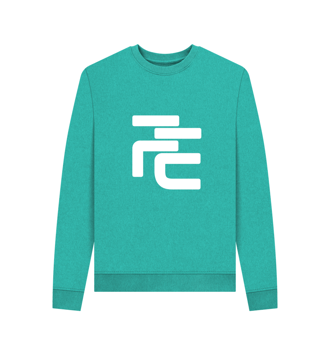 Image of Seagrass Green Recycled Printed Sweater